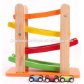 Nouveau produit jouets de voiture en bois OEM classique ramp racer jouet de voiture coulissante en bois pour enfants EZ5105